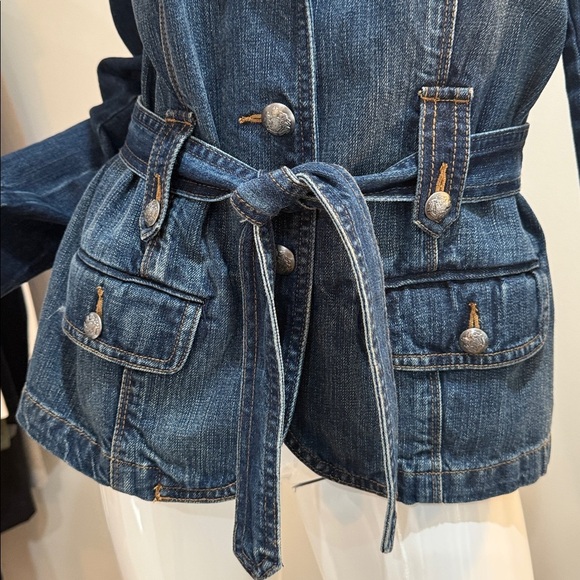 Ralph Lauren Belted Tailored Fitted Denim Jacket Heritage Country - Picture 8 of 13